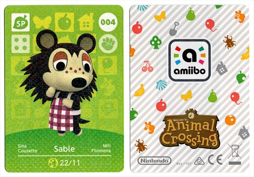 Animal Crossing NVL-101 004 Sable 004-AD-AOP