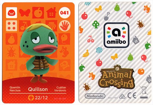 Animal Crossing NVL-101 041 Quillson 041-BQ-AOP