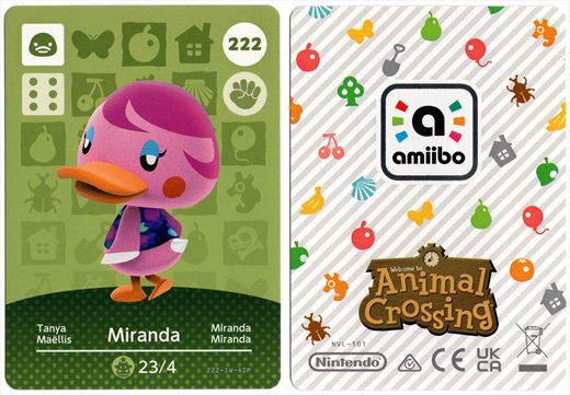 Animal Crossing NVL-101 222 Miranda 222-IW-AOP