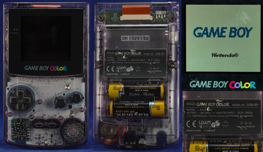 Game Boy Color Atomic Purple model No. CGB-001