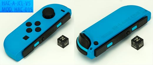 Nintendo Switch HAC-015 HAC-A-JCR-V5 NEON BLUE Left Side Joy Con