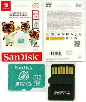 SanDisk Micro SD XC I 512Gb Animal Crossing