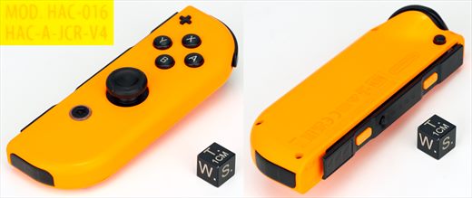Nintendo Switch HAC-016 HAC-A-JCR-V4 NEON ORANGE Rigth Side Joy Con