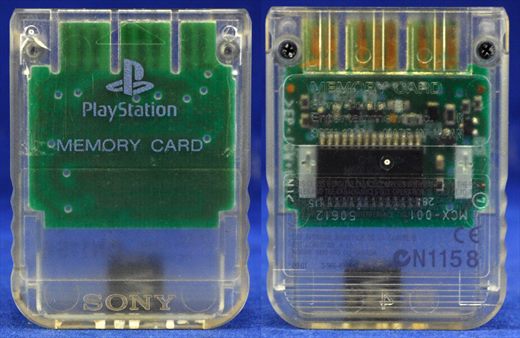 Sony PlayStation Memory Card SCPH-1020 R Clear