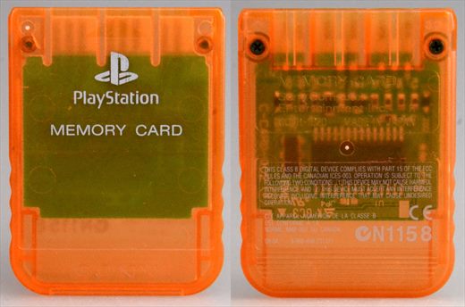 Sony PlayStation Memory Card SCPH-1020 H Candy Orange