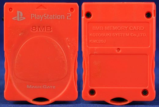 Kotobuki System PS2 8Mb Memory Card red
