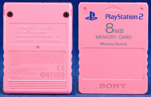 Sony PS2 8Mb Memory Card SCPH-10020 F pink