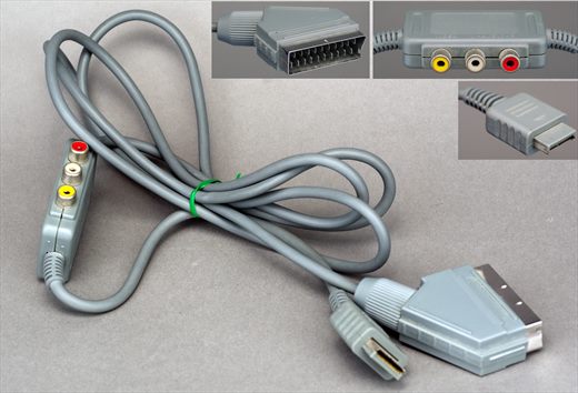 RCA audio stereo e video Plus SCART para PlayStation 2