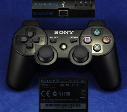 Sony DualShock 3 sixaxis wireless controller CECHZC2E Black