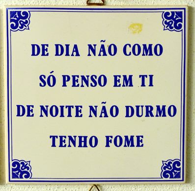 De dia nao como...