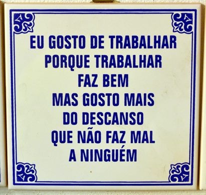 Eu gosto de trabalhar...