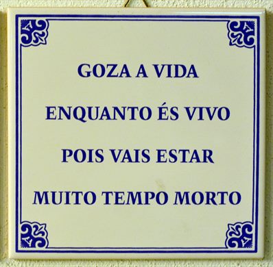 Goza a vida...