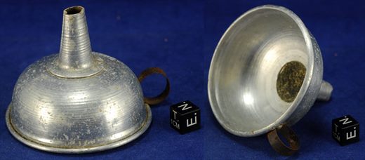funil miniatura aluminio com filtro