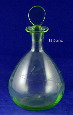 Garrafa verde 18,5cms