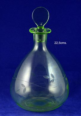 Garrafa verde 22,5cms