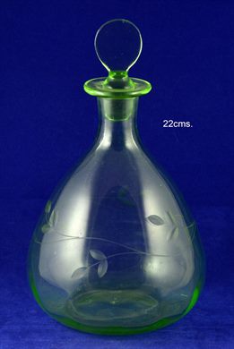 Garrafa verde 22cms