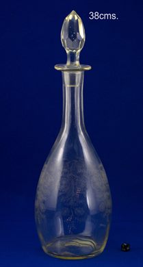 Garrafa vidro viselado 38cms