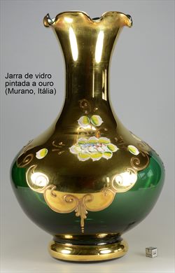 Jarra de vidro pintada a ouro (Murano Italia)