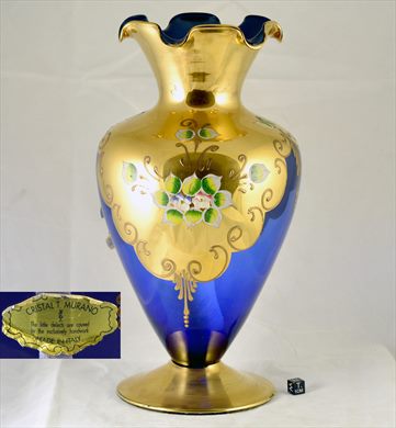 Jarra de vidro pintada a ouro (Murano Italia)