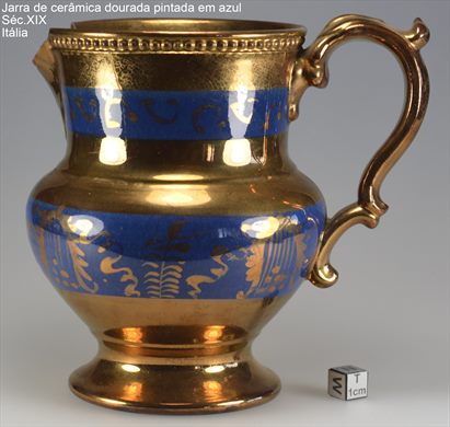 Jarro dourado pintado em azul Sec.XIX (Italia)