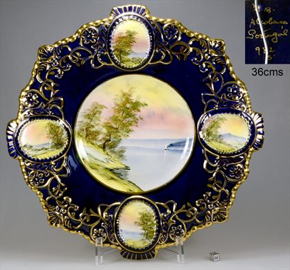 Prato decorativo em ceramica