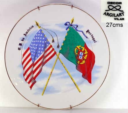 Bandeiras EUA Portugal 27cms (Decor Argilart Vilar)