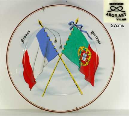 Bandeiras Franca-Portugal 27cms (Decor Argilart Vilar)
