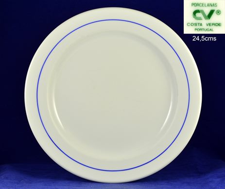Prato linha azul 24,5cms (Costa Verde))