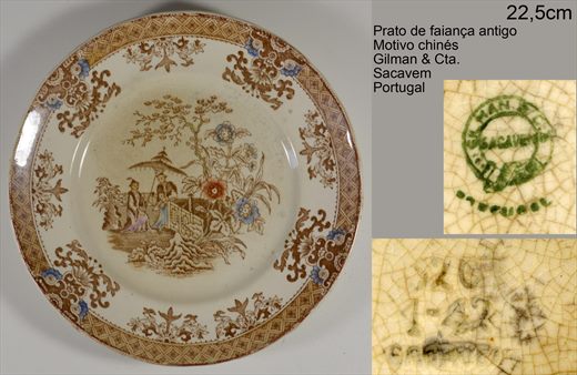 Prato de faianca antigo (Gilman)