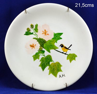 Prato pintado a mao 21,5cms (2)
