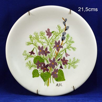 Prato pintado a mao 21,5cms