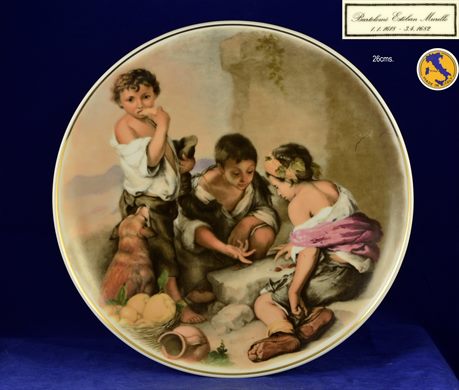 Prato pintura de Bartolome Esteban Murillo 26cms