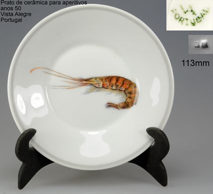 Prato de ceramica para aperitivos anos 50 (Vista Alegre Portugal) 113mm 01