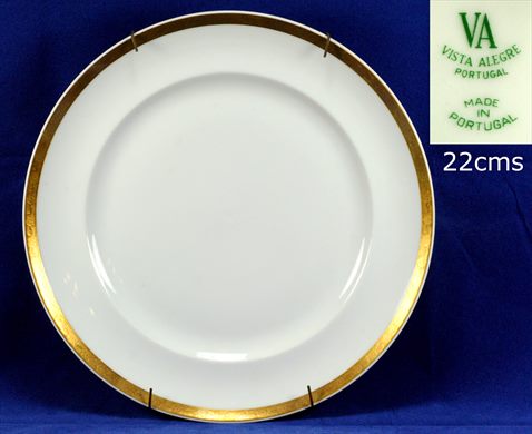 Prato ceramica linha dourada 22cms (Vista Alegre)