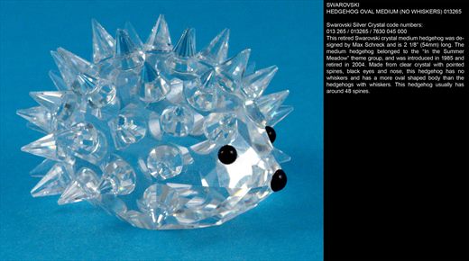 HEDGEHOG OVAL MEDIUM (NO WHISKERS) 013265