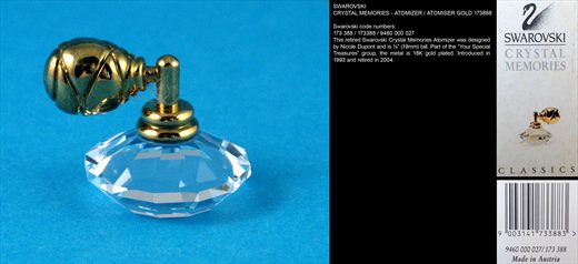 CRYSTAL MEMORIES - ATOMIZER - ATOMISER GOLD 173888
