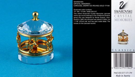 CRYSTAL MEMORIES - CAROUSEL (MERRY-GO-ROUND) GOLD 171194
