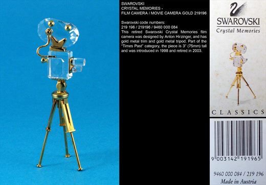 CRYSTAL MEMORIES - FILM CAMERA - MOVIE CAMERA GOLD 219196