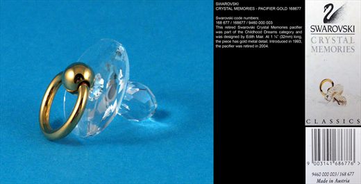 CRYSTAL MEMORIES - PACIFIER GOLD 168677