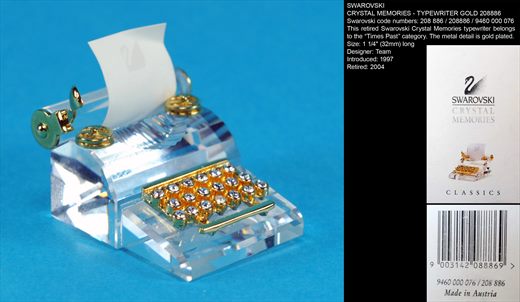 CRYSTAL MEMORIES - TYPEWRITER GOLD 208886