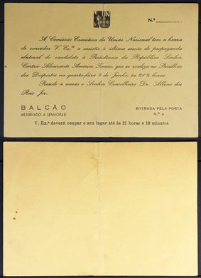 Uniao Nacional - Sessao de propaganda eleitoral Contra-Almirante Americo Tomas