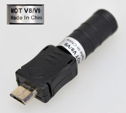 Charger adaptor for MOT V8 - V9