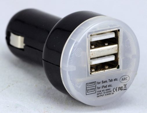 Dual USB Cigarette Lighter Charger 40002
