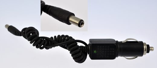 Car charger with coaxial power connector