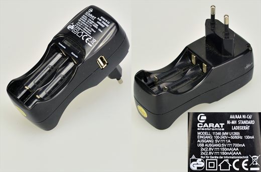 Carat Electronics 11346 (MW U1268) Ni-MH battery charger