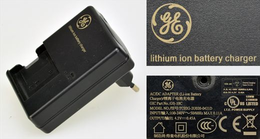 GE lithium ion battery charger GB-10C TC02G-2U020-0421D