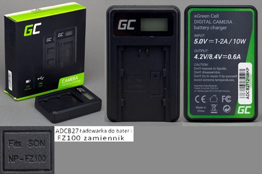 Green Cell FZ100 battery charger