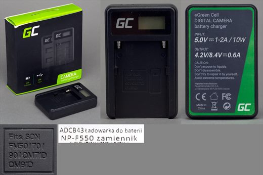 Green Cell NP-F550 battery charger