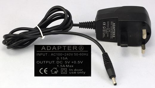 Adapter A (100-240V 5V 1.5A)