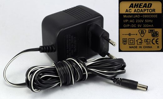 Ahead AC Adaptor JAD-0900300E (230V 9V 300mA)